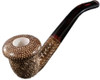 Deluxe Browned Lattice Calabash Meerschaum Pipes - RMM31111