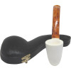 Smooth Oom Paul Dublin Meerschaum Pipe