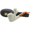 Signed R Karaca Leaping Lion Meerschaum Pipe