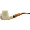Deluxe Signed Cevher Hand Holding Bowl Meerschaum Pipe
