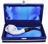 Mini Deluxe Claw Lattice Meerschaum Pipes with Velvet Chest