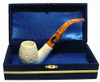 Standard Sitting Lattice Meerschaum Pipes with Velvet Chest