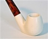 Standard Sitting Smooth Meerschaum Pipes with Velvet Chest