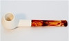 Standard Apple Smooth Straight Meerschaum Pipes with Velvet Chest