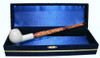 Standard Apple Smooth Straight Churchwarden Meerschaum Pipes with Velvet Chest