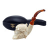 Deluxe Emin Oom Paul Style Green Lady Meerschaum Pipe