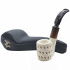 Lattice Flat Oom Paul Style Meerschaum Pipe