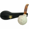 Deluxe Basket Weave Flared Shank Meerschaum Pipe