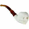 Skull with Designer Stem Meerschaum Pipe