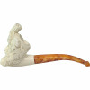 Bacchus Smiling Tiger Stem Bent Meerschaum Pipe