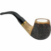 Meerschaum Lined Dapper Rustic Full Bent Olive Wood Pipe