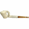 Signed Savun Embossed Floral Knurl Meerschaum Pipe