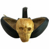 Pre-colored Skull with Dark Stem Meerschaum Pipe