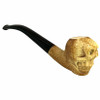 Pre-colored Skull with Dark Stem Meerschaum Pipe