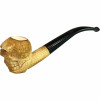 Pre-colored Skull with Dark Stem Meerschaum Pipe
