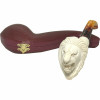 Savun Signed Lion Knurl Meerschaum Pipe