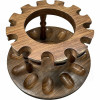 12 Pipe Wood Pipe Rack with Tobacco Jar