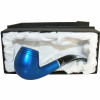 Blue Lacquer Vector-KGM Briar Pipe - Full Bent