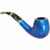 Blue Lacquer Vector-KGM Briar Pipe - Full Bent