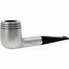 Silver Lacquer Billiard Vector Briar Pipe - Straight