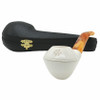 Deluxe Smooth Rhodesian Flared Shank Meerschaum Pipe