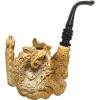 Master Carver Sabri Three Dragons Meerschaum Pipe
