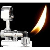 Spunk Butane Pipe Lighter with Pipe Tool - Silver and Black