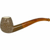 Deluxe Pre-colored Apple 3D Round Lattice Meerschaum Pipe