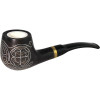 Meerschaum Lined Carved Silver Inlay 9mm Briar Pipe