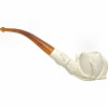 Claw Holding Smooth Bowl Knurl Meerschaum Pipe