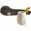 Deluxe Smooth Billiard Lattice Front Meerschaum Pipe