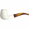Deluxe Smooth Billiard Lattice Front Meerschaum Pipe
