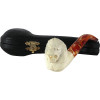Small Roaring Lion Full Bent Stem Meerschaum Pipe