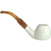 Special Smooth Flat Bottom Oval Shank Meerschaum Pipe