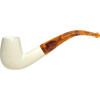 Smooth with Translucent Bent Stem Meerschaum Pipe