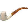 Smooth Brandy Style Bent Stem Meerschaum Pipe