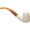 Smooth Brandy Style Bent Stem Meerschaum Pipe