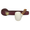 Smooth & Lattice Straight Stem Meerschaum Pipe