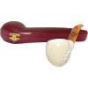 Smooth with Designer Lattice Long Shank Meerschaum Pipe