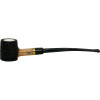 Poker Rusticated Meerschaum Lined Olive Wood Churchwarden Pipe