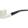 Smooth Freehand Black Bent Stem Meerschaum Pipe