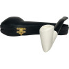 Smooth Freehand Black Bent Stem Meerschaum Pipe