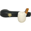 Smooth Long Shank Straight Saddle Stem Meerschaum Pipe