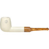 Smooth Long Shank Straight Saddle Stem Meerschaum Pipe