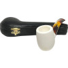 Smooth Tall Pot Bent Stem Meerschaum Pipe