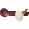 Billiard Straight Stem Smooth Meerschaum Pipe