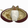 Hand Holding Smooth Bowl Knurl Meerschaum Pipe