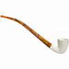 Smooth Dublin Flat Rim Churchwarden Meerschaum Pipe