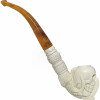 Oom Paul Skull in Claw Knurl Meerschaum Pipe