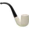 Smooth Oom Paul Black Stem Meerschaum Pipe